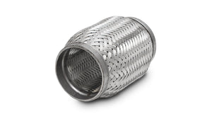Vibrant SS Flex Coupling with Inner Braid Liner 2in inlet/outlet x 4in flex length