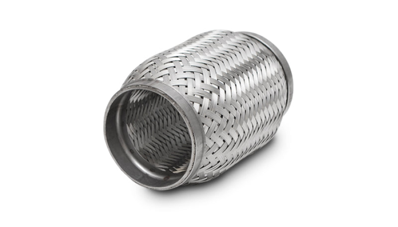 Vibrant SS Flex Coupling with Inner Braid Liner 3in inlet/outlet x 4in long
