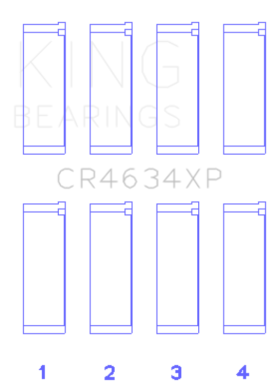 King Engine Bearings Hyundai G4KF Connecting Rod Bearing Set (Set of 4) - Size STD