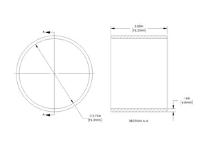 aFe POWER Universal Products Coupler Kit 3-3/4in ID x 3 in L - Black