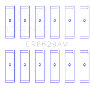 King Engine Bearings Mitsubishi 181CI 3.0L 6G72 V6 / 152CI 2.5L 6G73 V6 (Size +0.25) Rod Bearing Set