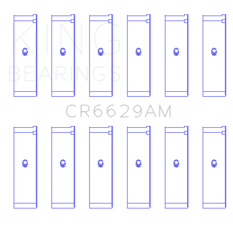 King Engine Bearings Mitsubishi 181CI 3.0L 6G72 V6 / 152CI 2.5L 6G73 V6 (Size +0.25) Rod Bearing Set