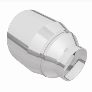 MagnaFlow Tip Stainless Double Wall Round Single Outlet Polished 4.5in DIA 2.5in Inlet 5.75in Length