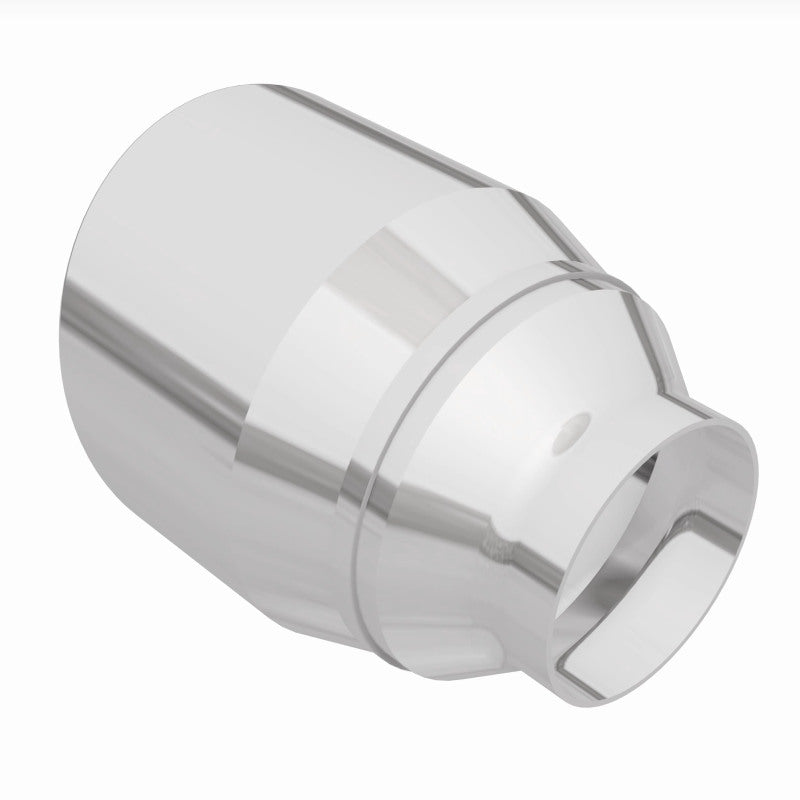 MagnaFlow Tip Stainless Double Wall Round Single Outlet Polished 4.5in DIA 2.5in Inlet 5.75in Length