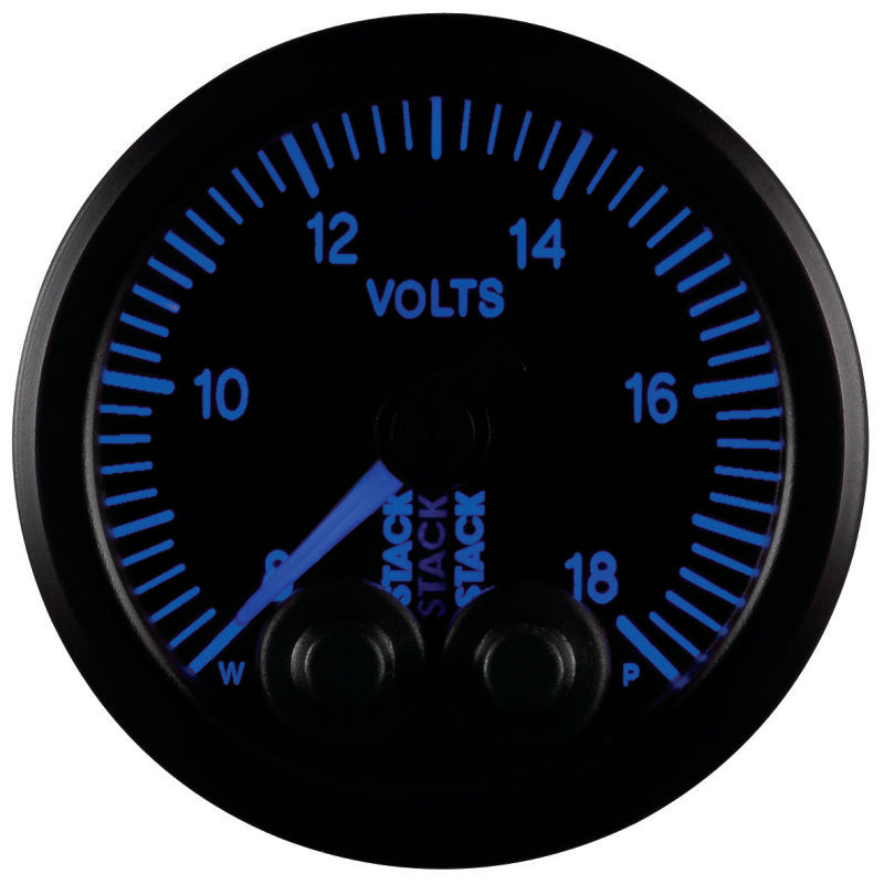 Autometer Stack 52mm 8-18V Pro-Control Battery Voltage Gauge -Black