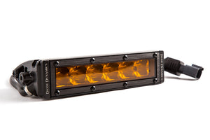 Diode Dynamics 6 In LED Light Bar Single Row Straight SS6 - Amber Wide Light Bar (Single)
