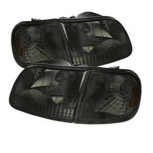 xTune Ford F150 97-03 / Expedition 97-02 Crystal Headlights w/Corner Smoke HD-JH-FF15097-SET-AM-SM