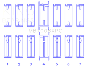 King Engine Bearings Nissan 2.5L RB25DET 24V Coated Performance Main Bearing Set - Size STD