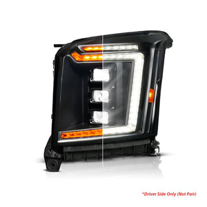 ANZO 15-20 GMC Yukon (Incl XL - Factory Halogen Models) Full LED Proj Headlights Black - Driver Side