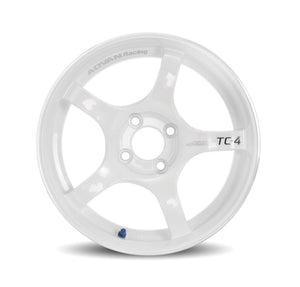 Advan TC4 18x10 +25 5x114.3 Racing White and Ring Wheel