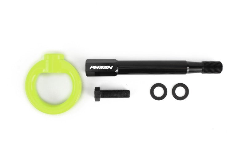 PERRIN 08-14 Subaru WRX/STI (Sedan) / 20-25 Outback All Models Tow Hook Kit (Rear) - Neon Yellow