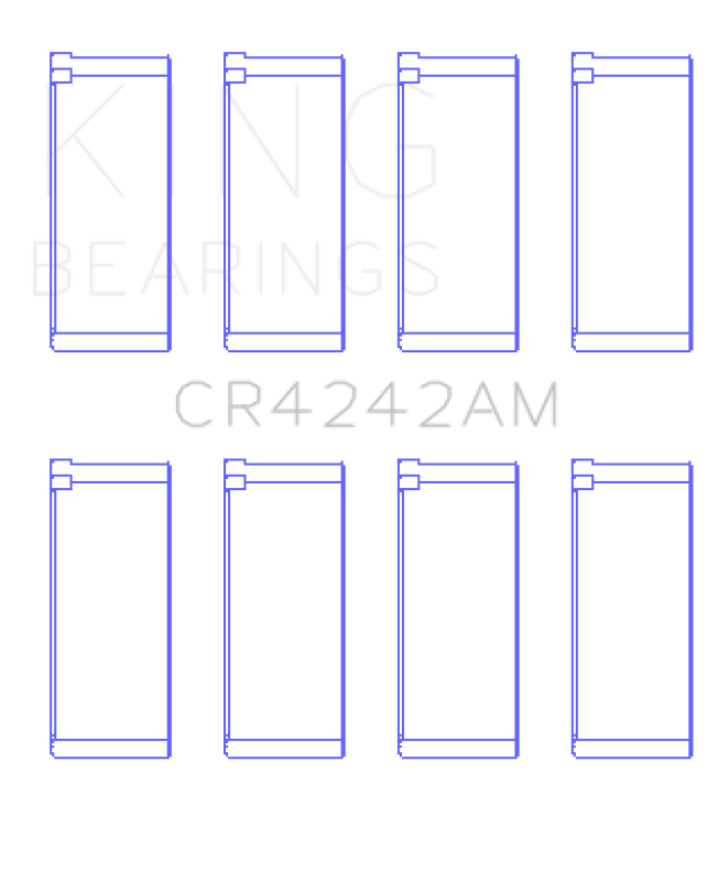 King Engine Bearings Honda 97ci 1.6L L4 B16A2/B16A3 Rod Bearing Set - Size STD