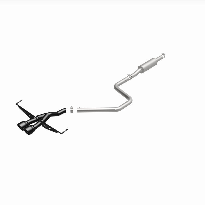 MagnaFlow 2019 Hyundai Veloster 1.6L 2.5in Center Exit Stainless Steel Cat-Back Exhaust w/Blk Tips