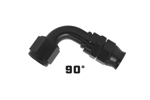 Aeromotive PTFE Hose End - AN-12 - 90 Deg - Black Anodized