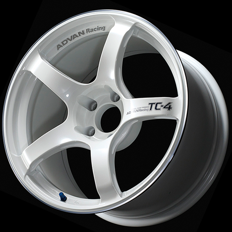 Advan TC4 17x7.5 / +37 Offset / 5x100 / 63mm Bore / Racing White Metallic and Ring