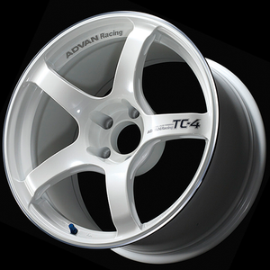 Advan TC4 16X8.0 +35 5x114.3 Racing White Metallic and Ring