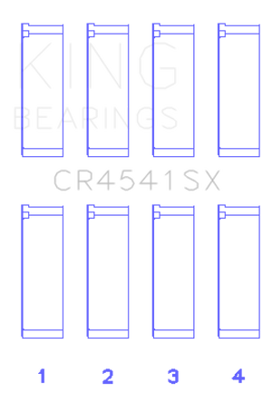 King Engine Bearings Honda F23A/F23Z/K20A3/16V (Size +0.25mm) Connecting Rod Bearing Set
