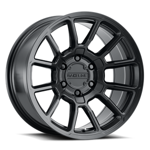 Raceline 950B Gauge 18x9in / 6x135 BP / 18mm Offset / 87.1mm Bore - Satin Black Wheel