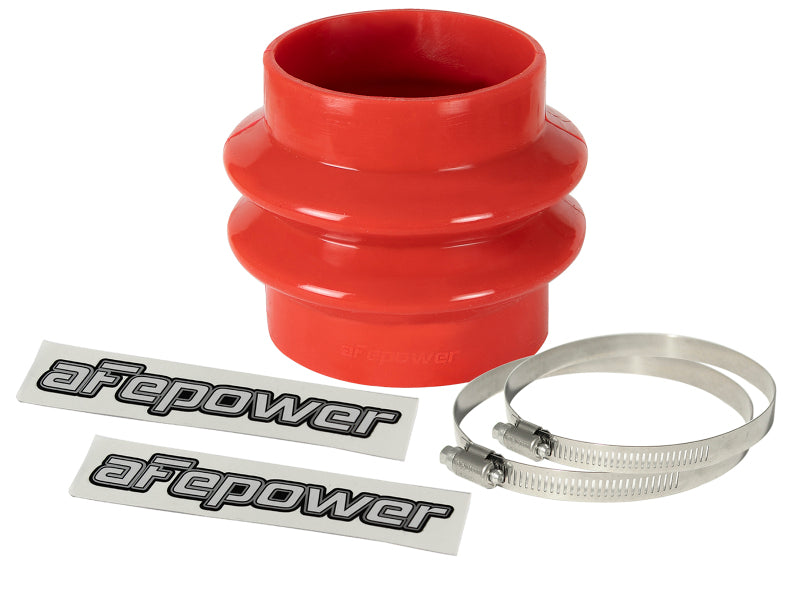 aFe Magnum FORCE Intake Coupling Kit (3-1/8 IN ID to 3 IN x 3-1/2 IN L) Straight Bellow- Red