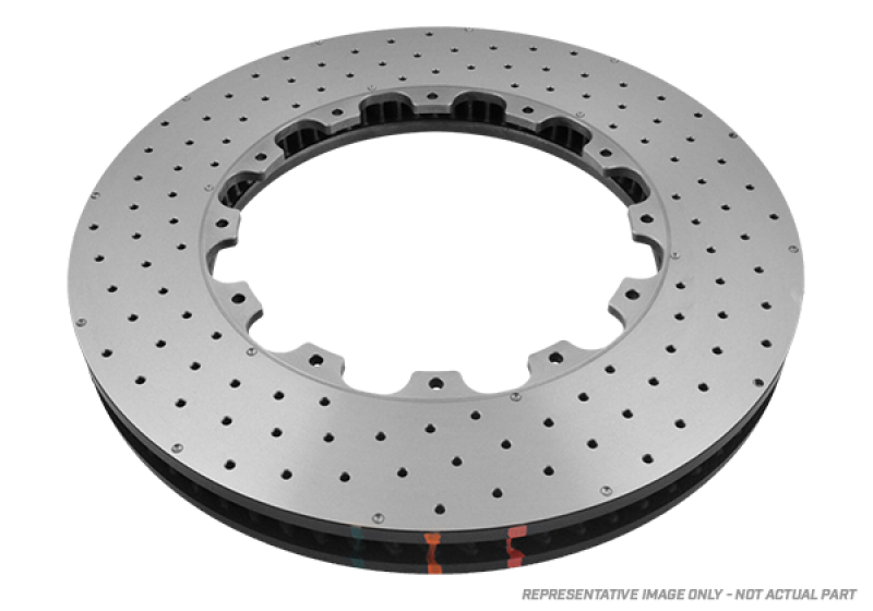 DBA 2015 Nissan GT-R Front Left 5000 Series Drilled Ring w/NAS Nuts