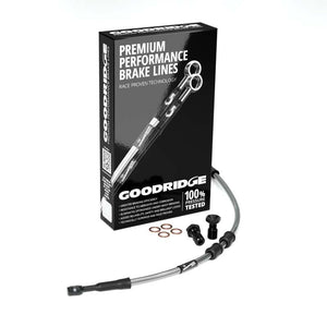 Goodridge 06-08 HD FXDWG -2in Clear Brake Line Kit w/Black Fittings