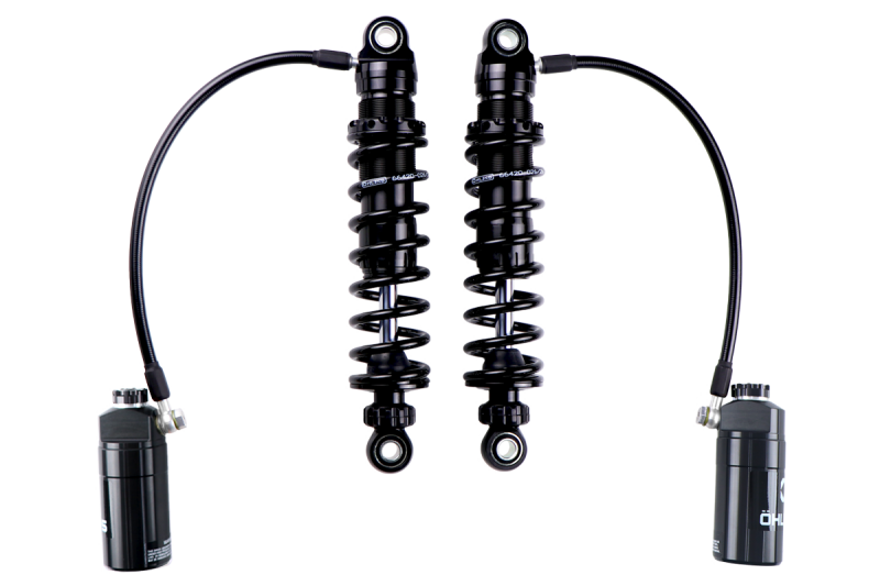 Ohlins 14-26 Harley FL Touring STX 36 Twin Blackline 12in Blk Reservoir Shocks - Heavy Duty Springs