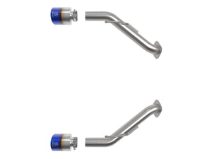aFe 2023 Nissan Z V6-3.0L (tt) Takeda Stainless Steel Axle-Back Exhaust System w/ Blue Flame Tip