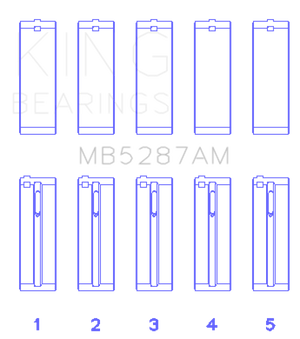 King Engine Bearings Toyota 1ZZ-FE (Size .25) Main Bearing Set