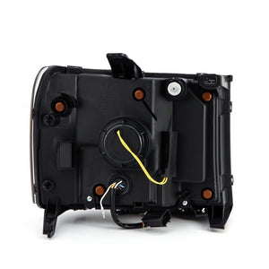 AlphaRex 07-13 GMC 1500HD NOVA LED Proj Headlight Plank Style Gloss Blk w/Activ Light/Seq Signal/DRL