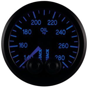 Autometer Stack Instruments 52mm 140-280 Deg F 1/8in NPTF Male Pro Control Oil Temp Gauge - Black