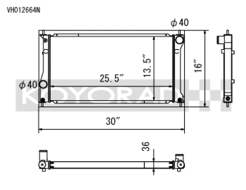 Koyo 13-20 Scion FR-S /  Subaru BRZ 2.0L / 22+ Toyota GR86 / Subaru BRZ 2.4L (MT/AT) Radiator