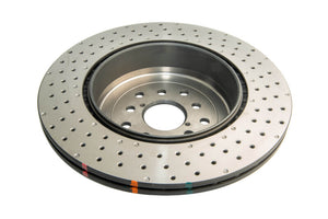 DBA 04-17 Subaru WRX STi Rear Crossdrilled/Dimpled 4000 XD Series Rotor