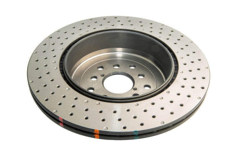 DBA 04-17 Subaru WRX STi Rear Crossdrilled/Dimpled 4000 XD Series Rotor