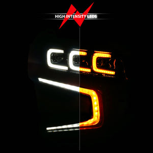 ANZO 21-23 Chevy Tahoe/Suburban LED Light Bar Style Headlights Black w/ Sequential DRL (Right Side)