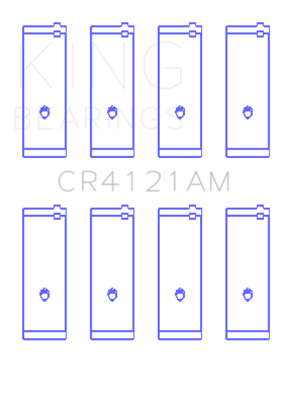 King GM DOHC 16 Valve / Toyota SOHC 8 Valve / DOHC 16 Valve (Size +0.25) Rod Bearing Set