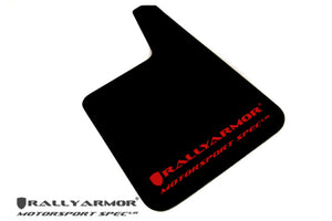 Rally Armor Universal Fit (No Hardware) Motorsport Spec Black UR Mud Flap w/ Gray Logo
