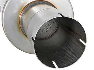 aFe ATLAS Muffler 3-1/2 IN ID Center/Center x 7 IN Dia. X 16 IN L - Round Body
