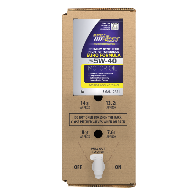 Royal Purple Premium Synthetic High Performance Euro Formula 5W-40 Motor Oil - 6 Gallon Bag-In-Box