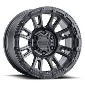Raceline 956B Compass 17x9in / 8x170 BP / -12mm Offset / 125.2mm Bore - Satin Black Wheel