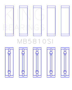 King Engine Bearings Toyota 2AR-FE/ 2AR-FXE (Size 0.05) Main Bearing Set