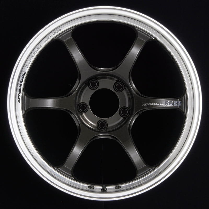 Advan RG-D2 18x9.5 +22 5x114.3 Machining and Black Gunmetallic Wheel