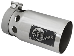 aFe Rebel XD Series Universal Exhaust Tip 4 IN Inlet x 5 IN Outlet x 10 IN L- Polished Tip