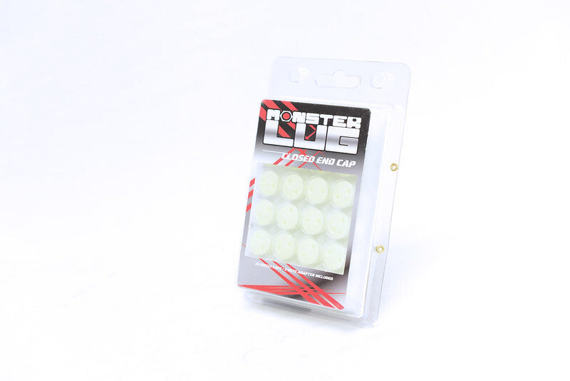 Wheel Mate Monster Lug Nut Caps - White 14x1.50