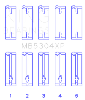 King Engine Bearings Mazda B6/B6-T/ZM/B3/B5 (Size +0.5) Main Bearing Set