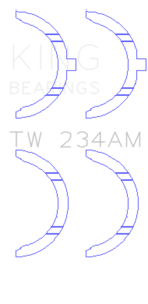 King Engine Bearings Toyota 22RE Thrust Washer Set