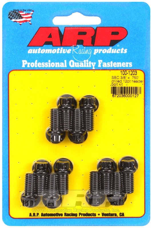 ARP SB Chevy 3/8 x .750in drilled 12pt header bolt kit