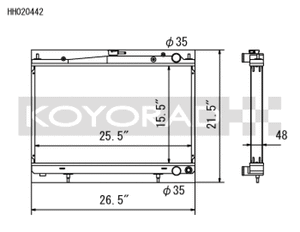 Koyo 94-98 Nissan Skyline GT-R/GT-S 2.6L Turbo Radiator