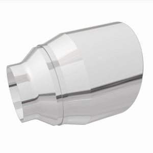 MagnaFlow Tip Stainless Double Wall Round Single Outlet Polished 4.5in DIA 2.5in Inlet 5.75in Length