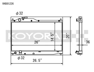 Koyo 00-09 Honda S2000 2.0/2.2L (MT) Radiator