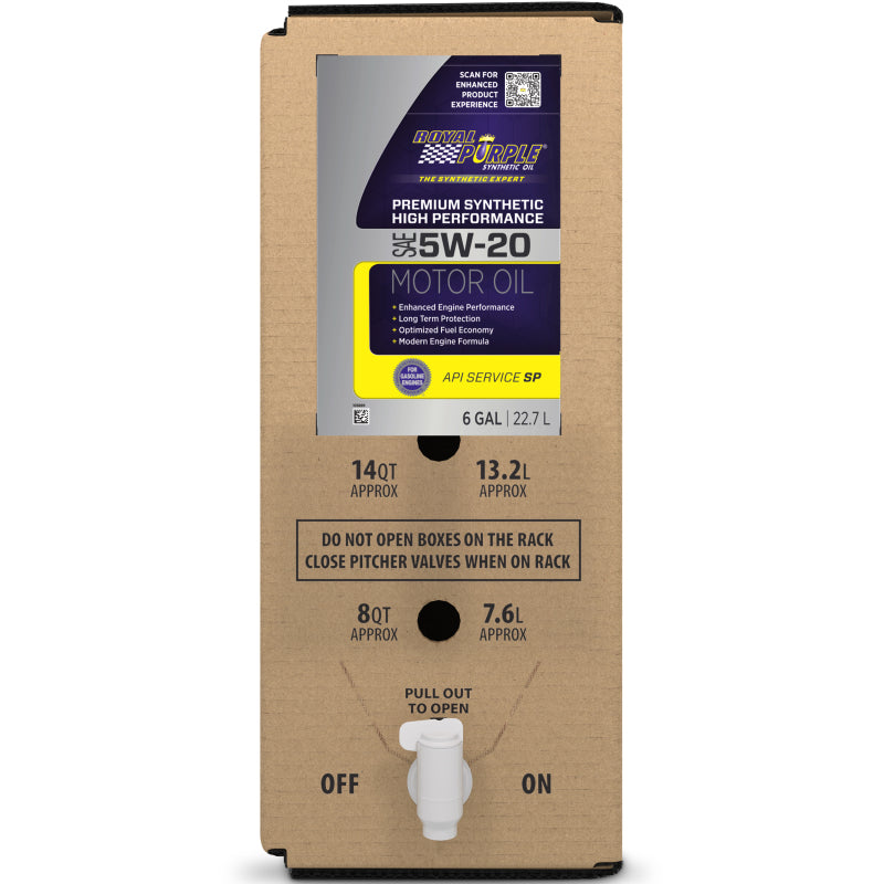 Royal Purple Premium Synthetic High Performance Multi-Grade 5W-20 Motor Oil - 6 Gallon Bag-In-Box